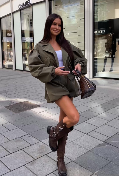 Ballon Shorts Luisa Khaki Ladypolitan ♡