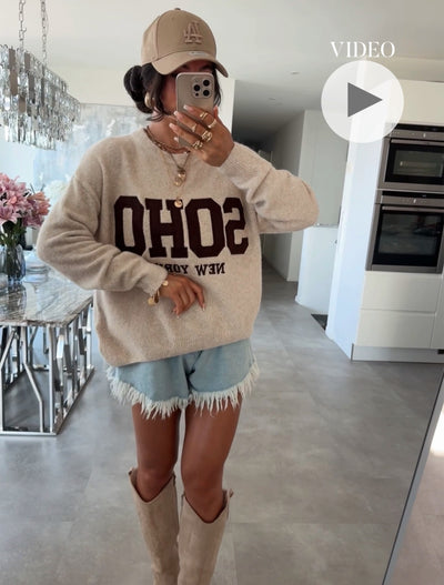 Pullover Soho Beige Ladypolitan ♡