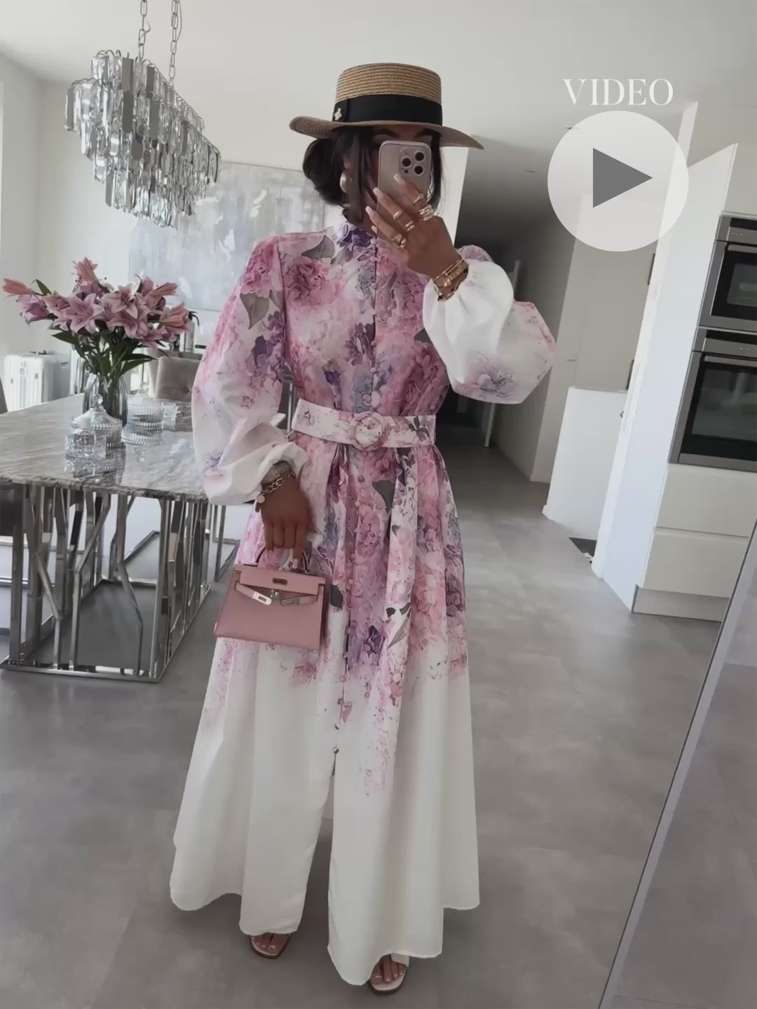 Maxi Kleid Orlia Rosa Ladypolitan ♡