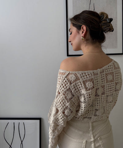 Häkel Cardigan Priya Beige Ladypolitan ♡