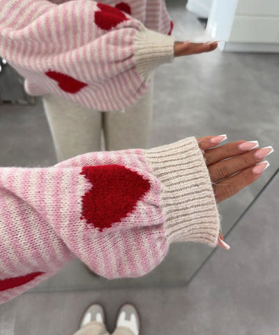 Pullover Streifen mit Herz Ani Rosa Ladypolitan ♡