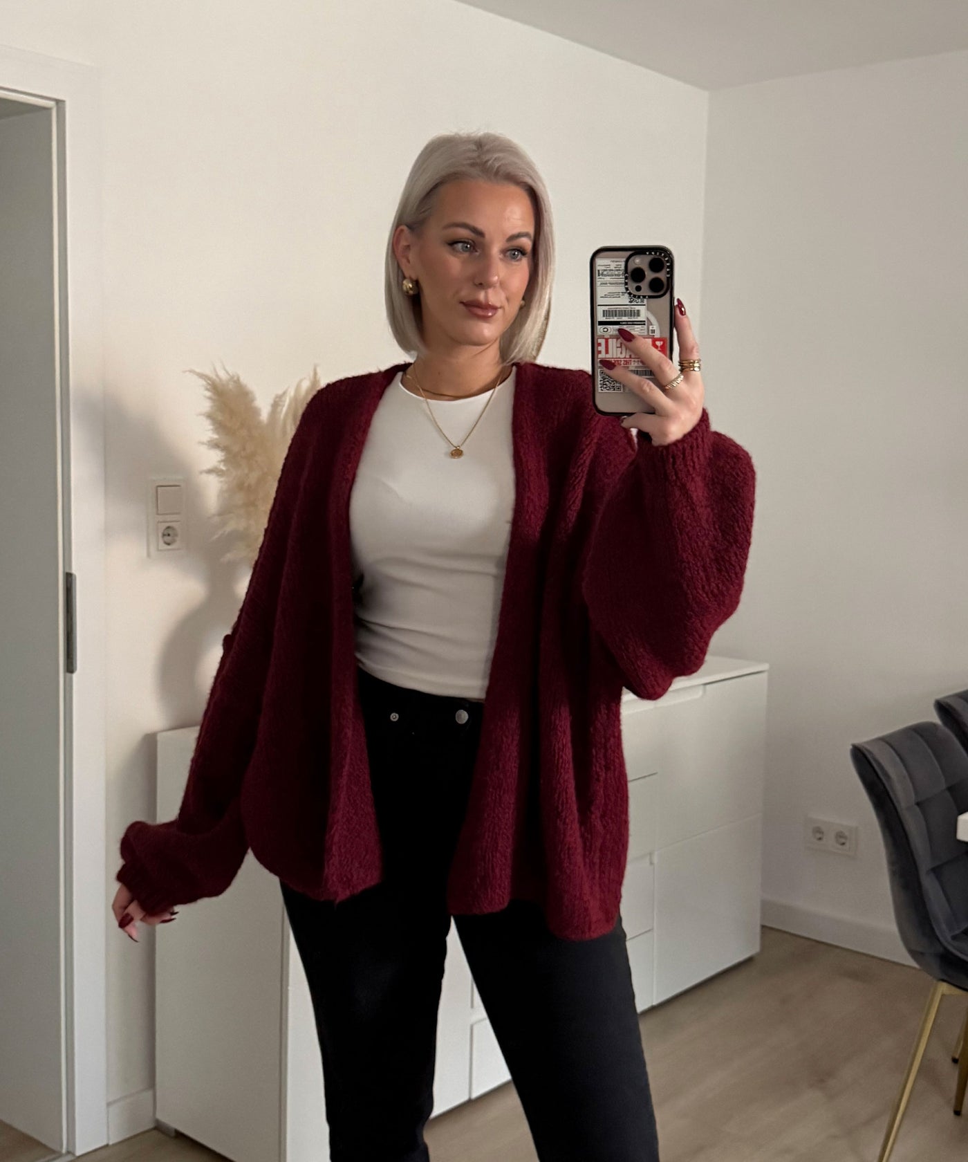 Cardigan Ray Dunkelrot