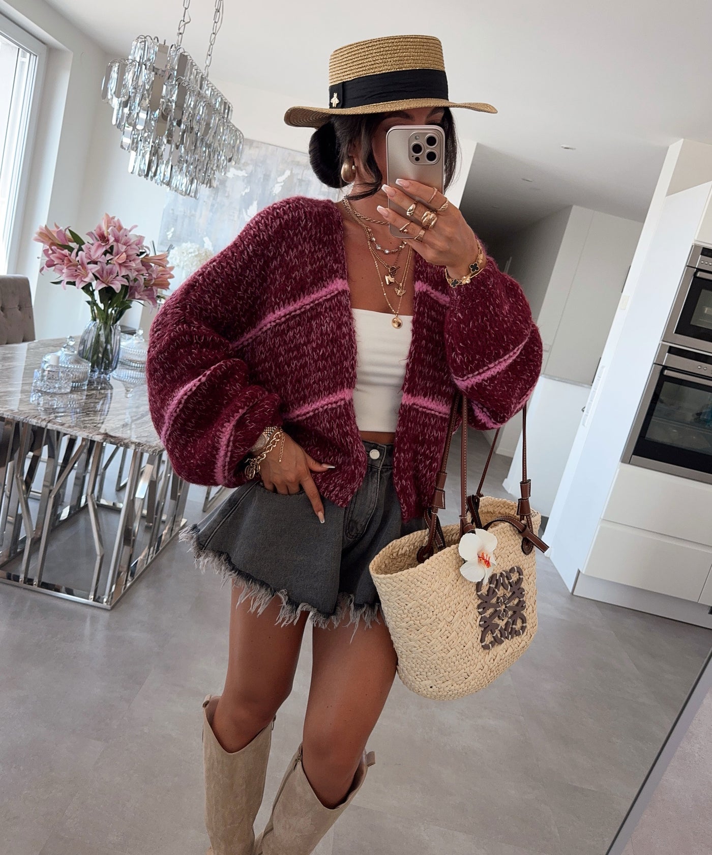 Strickjacke Fay Weinrot Ladypolitan ♡