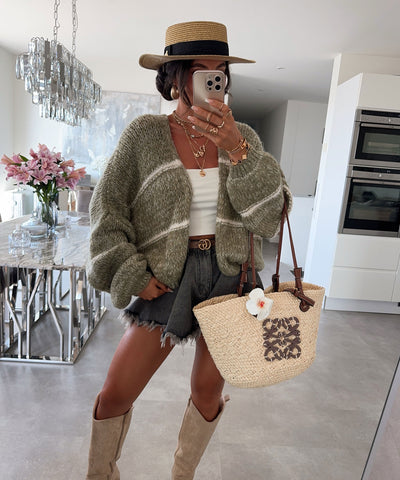 Strickjacke Fay Khaki Ladypolitan ♡
