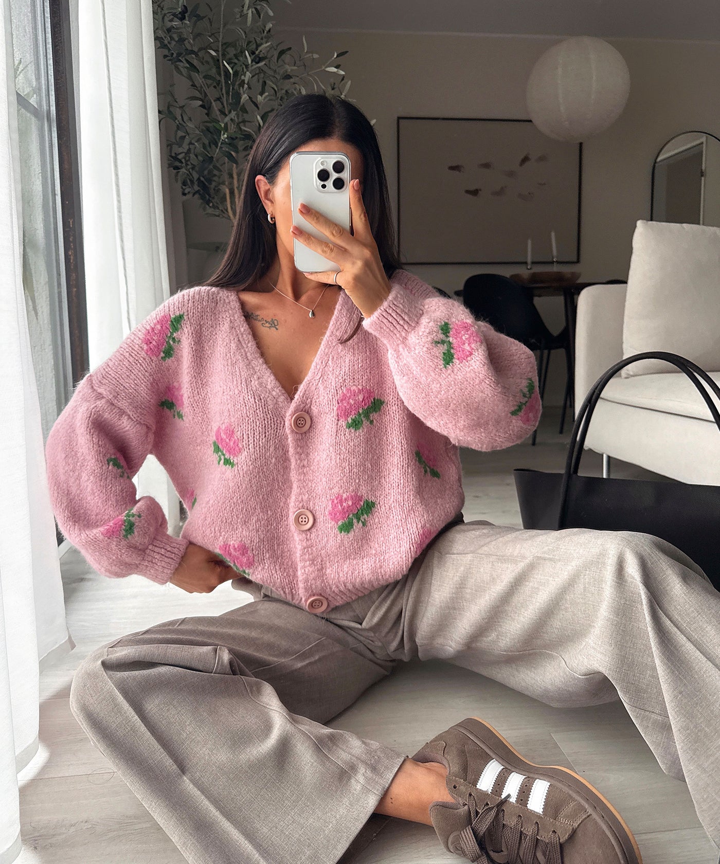 Cardigan Rose Rosa