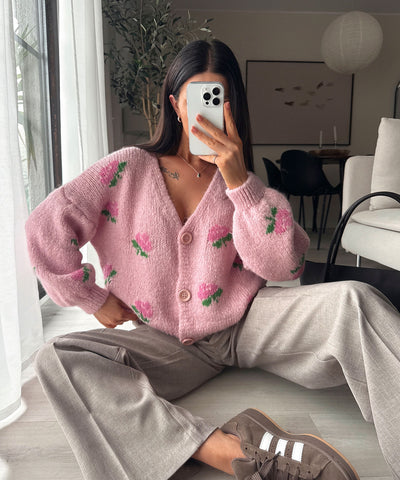 Cardigan Rose Rosa