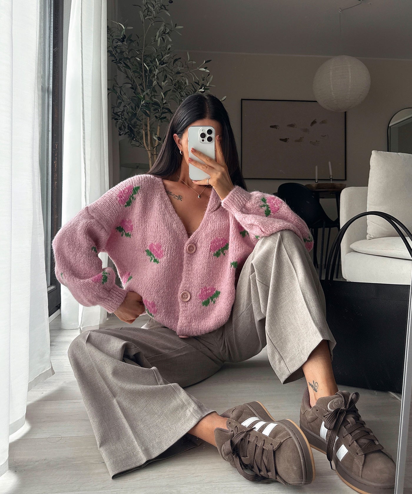 Cardigan Rose Rosa