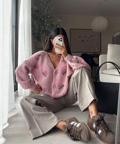 Cardigan Rose Rosa