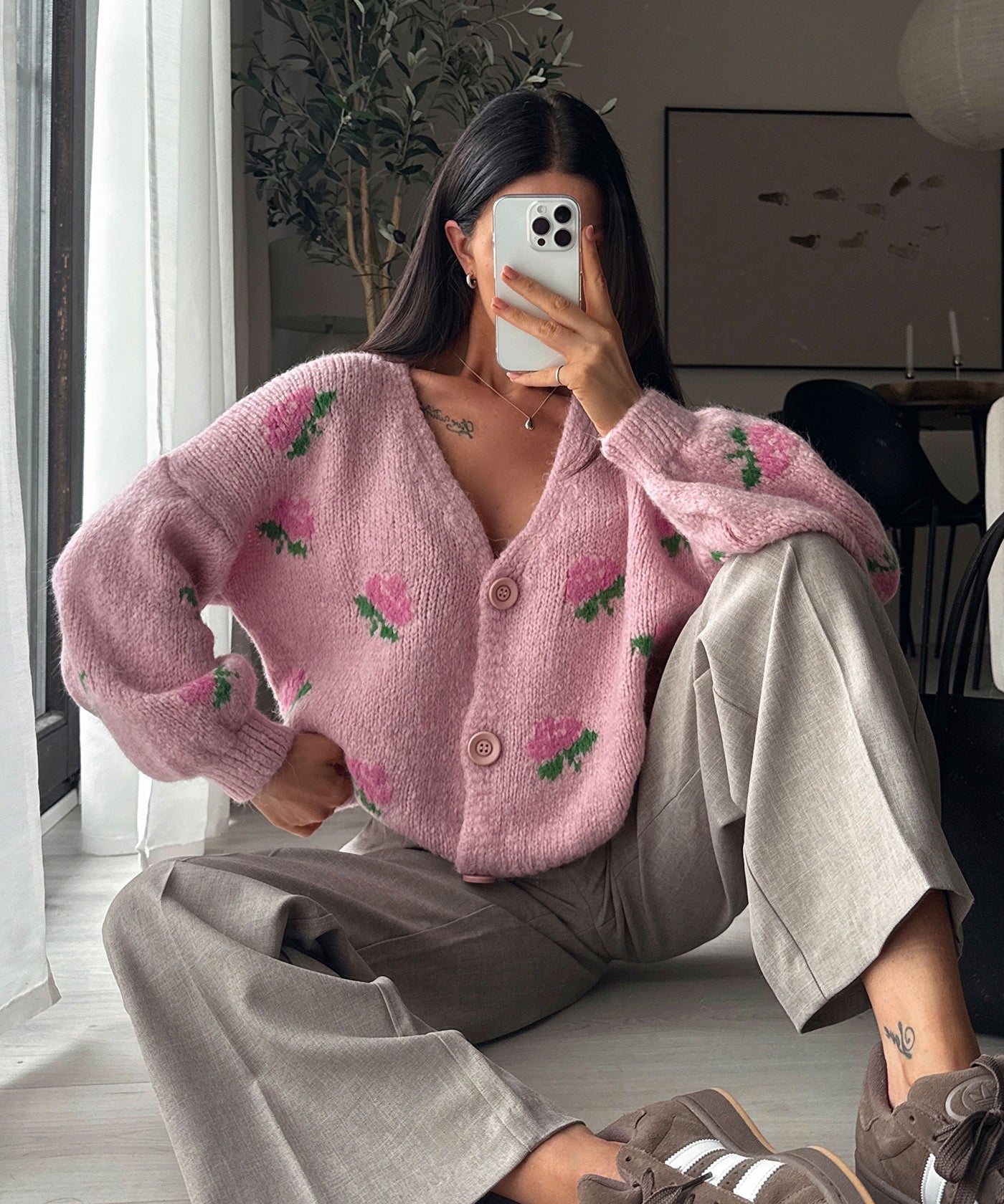 Cardigan Rose Rosa