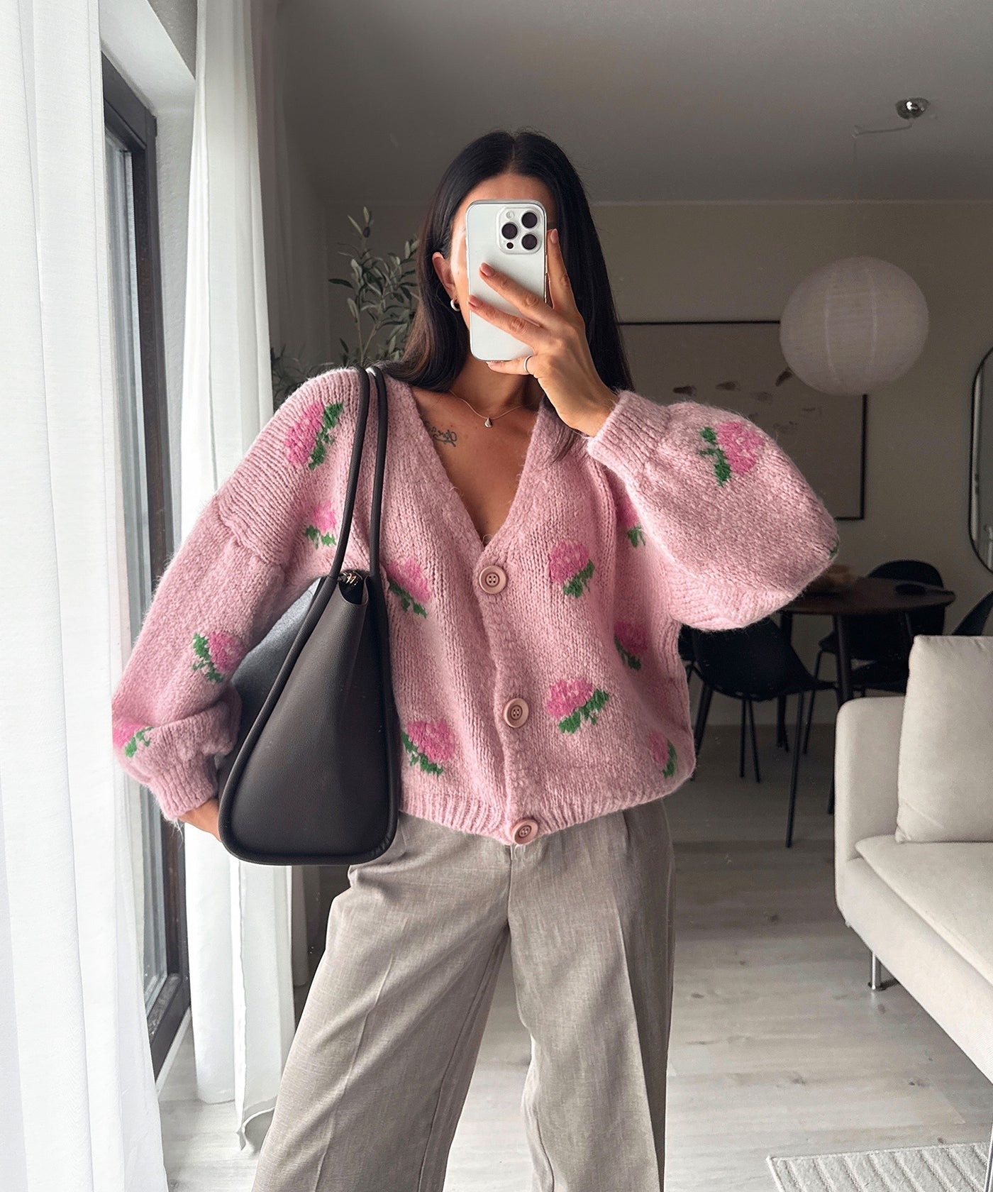 Cardigan Rose Rosa