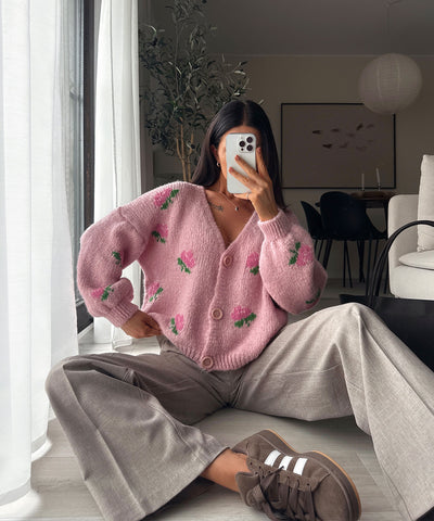 Cardigan Rose Rosa