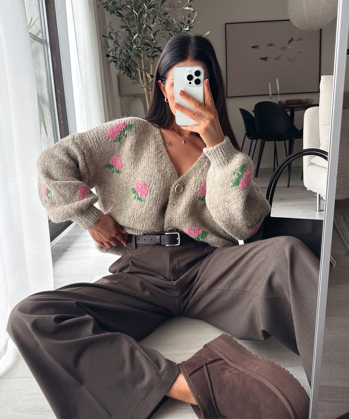 Cardigan Rose Taupe