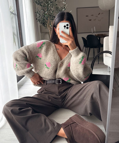 Cardigan Rose Taupe