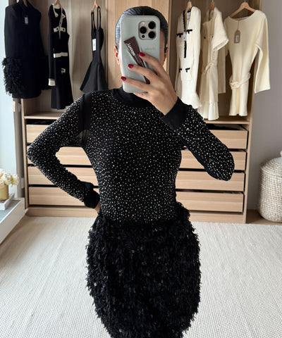 Body Sinderela Glitzer Schwarz Ladypolitan ♡