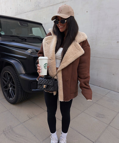 Lederjacke Penny Camel Ladypolitan ♡