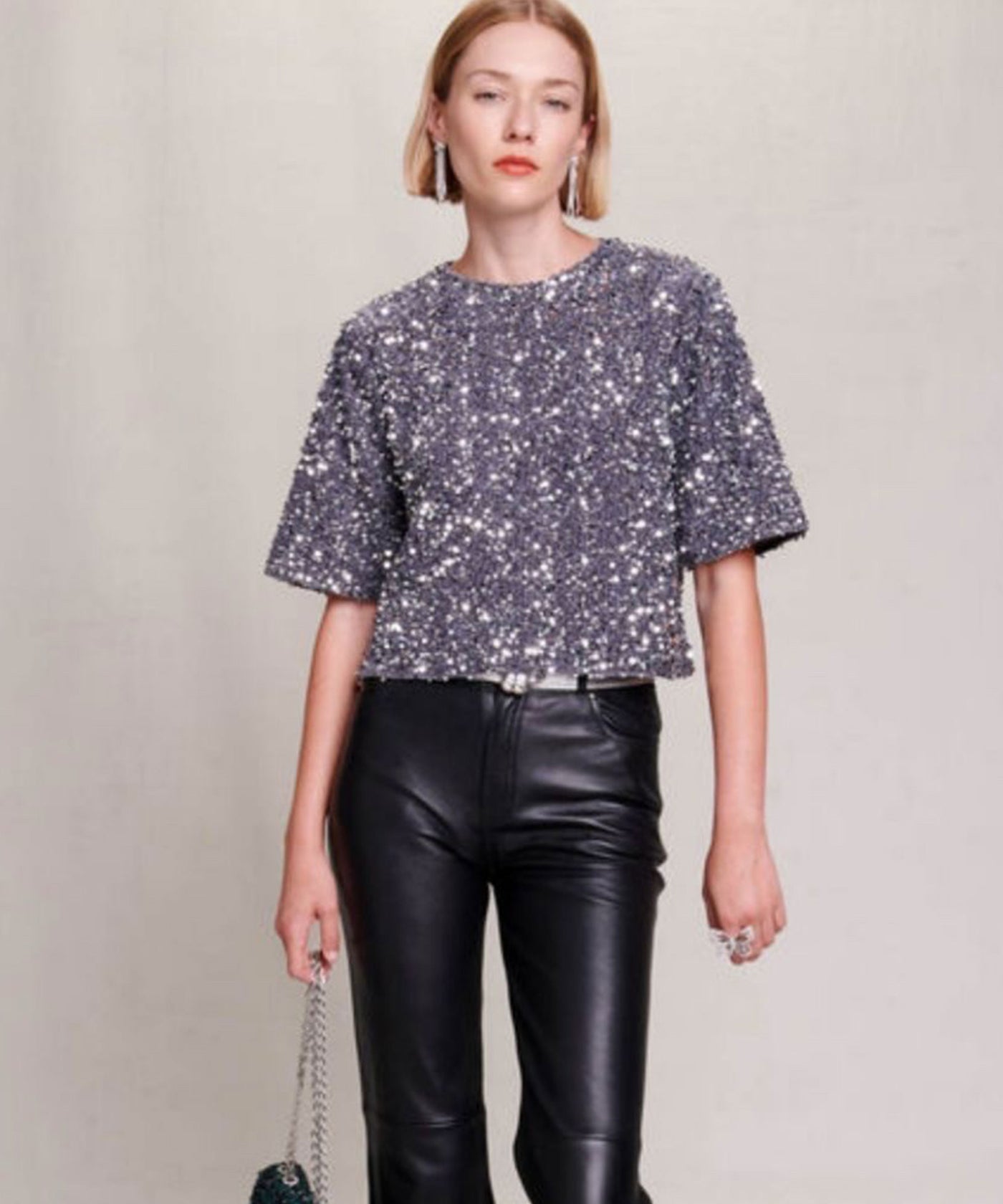 Pailletten T-Shirt Lilli Silber