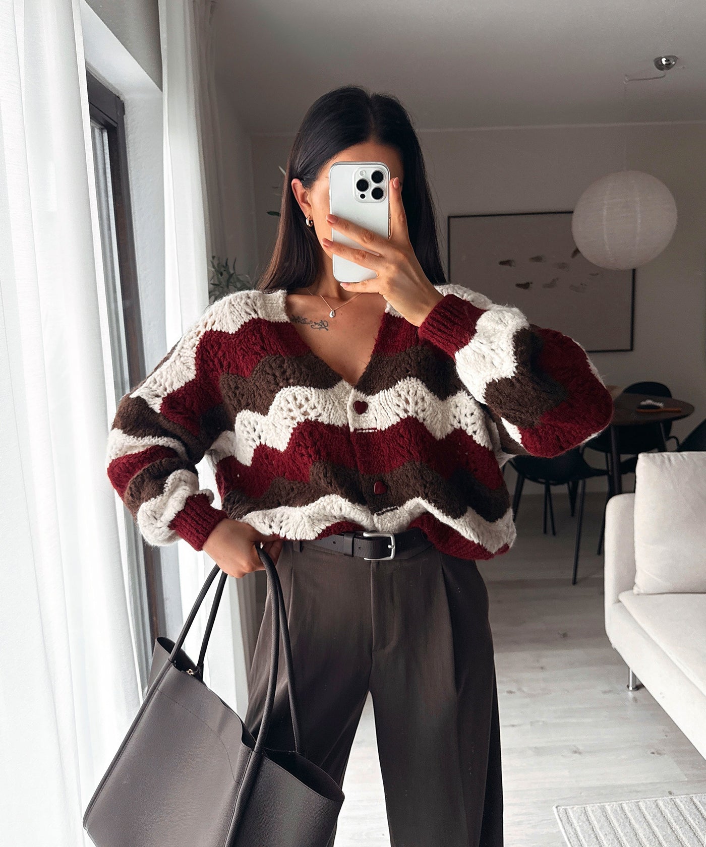 Cardigan Sana Weinrot