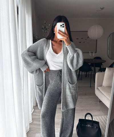 Cardigan Leilani Kurz Hellgrau Ladypolitan - Fashion Onlineshop für Damen