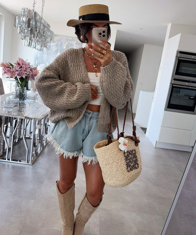 Cardigan Devina Taupe Ladypolitan ♡