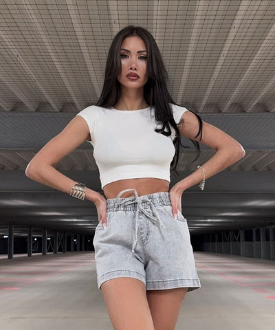 Jeans Shorts Naledi Grau Ladypolitan ♡