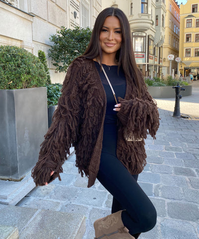 Cardigan Deria Dunkelbraun