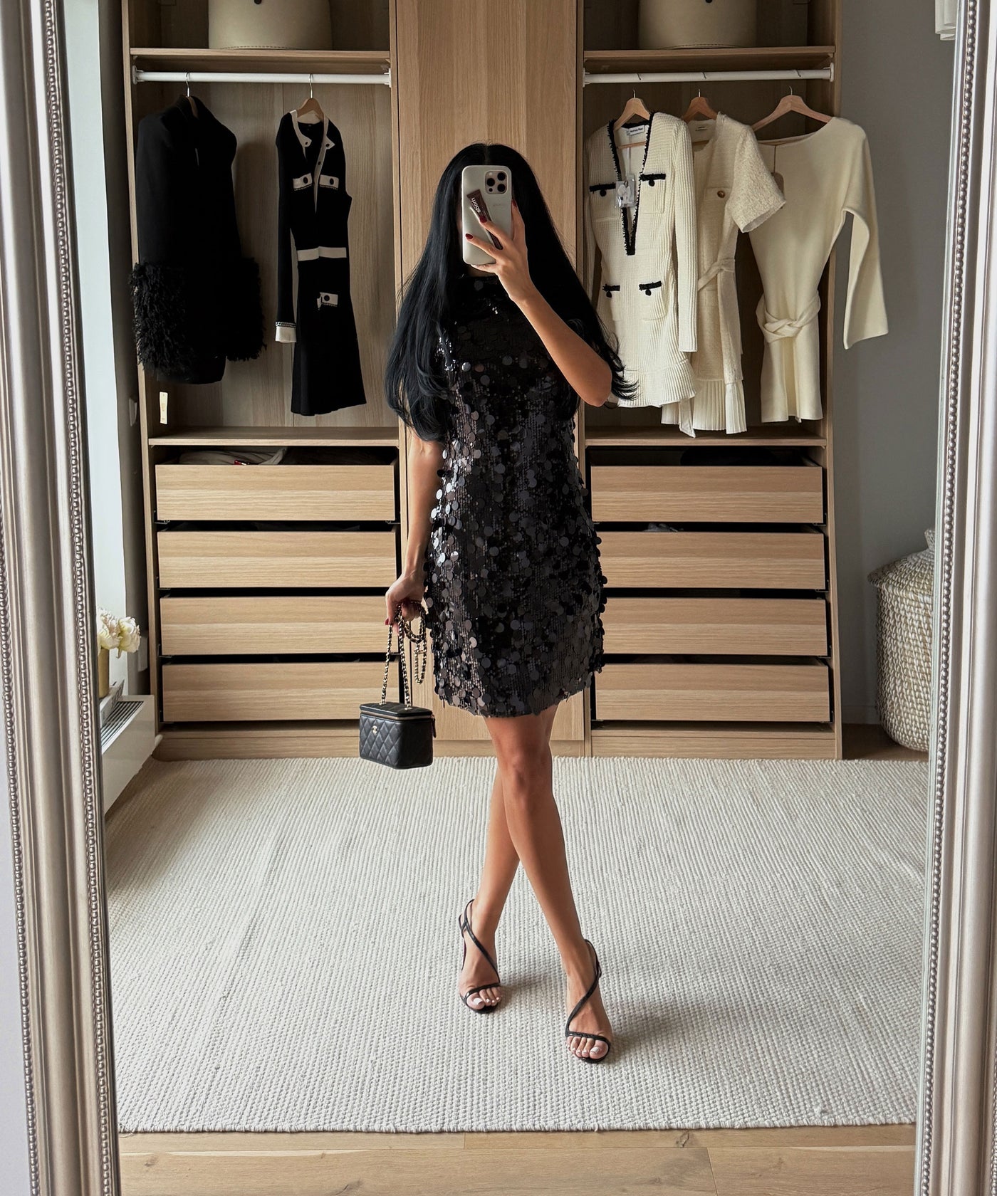 Pailletten Kleid Rinea Schwarz