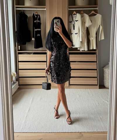 Pailletten Kleid Rinea Schwarz