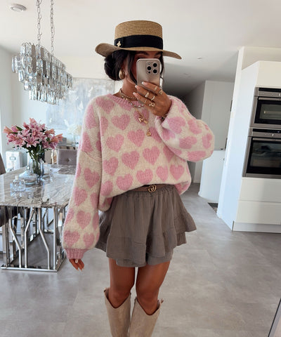Pullover Mona Herzen Rosa Ladypolitan ♡