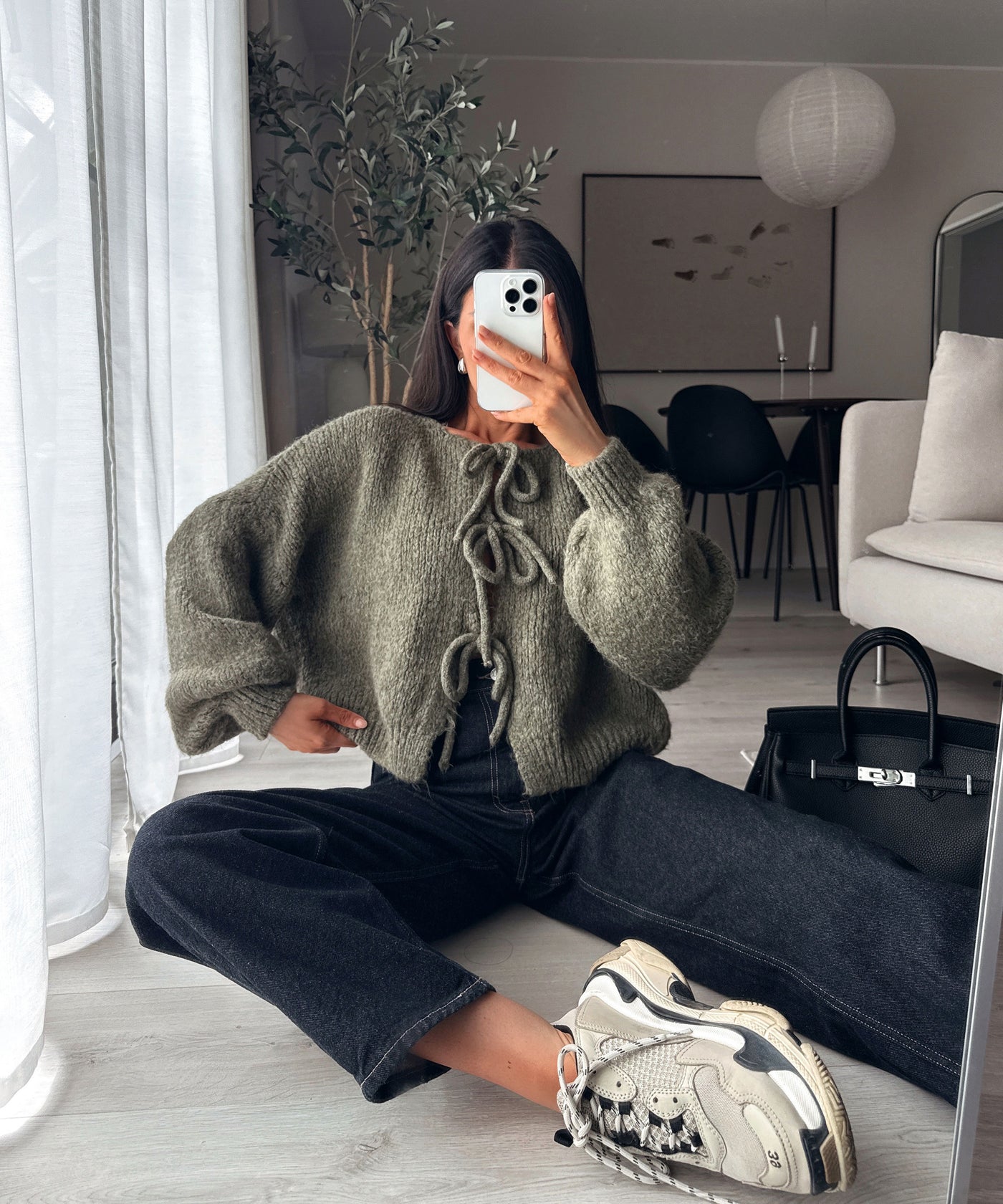 Cardigan Schleife Fia Khaki Ladypolitan ♡