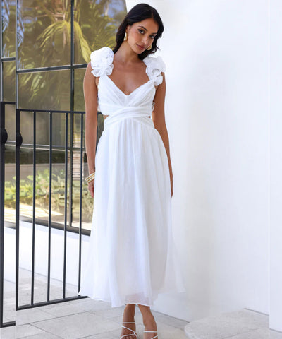 Maxi Kleid Zalya Weiß Ladypolitan ♡