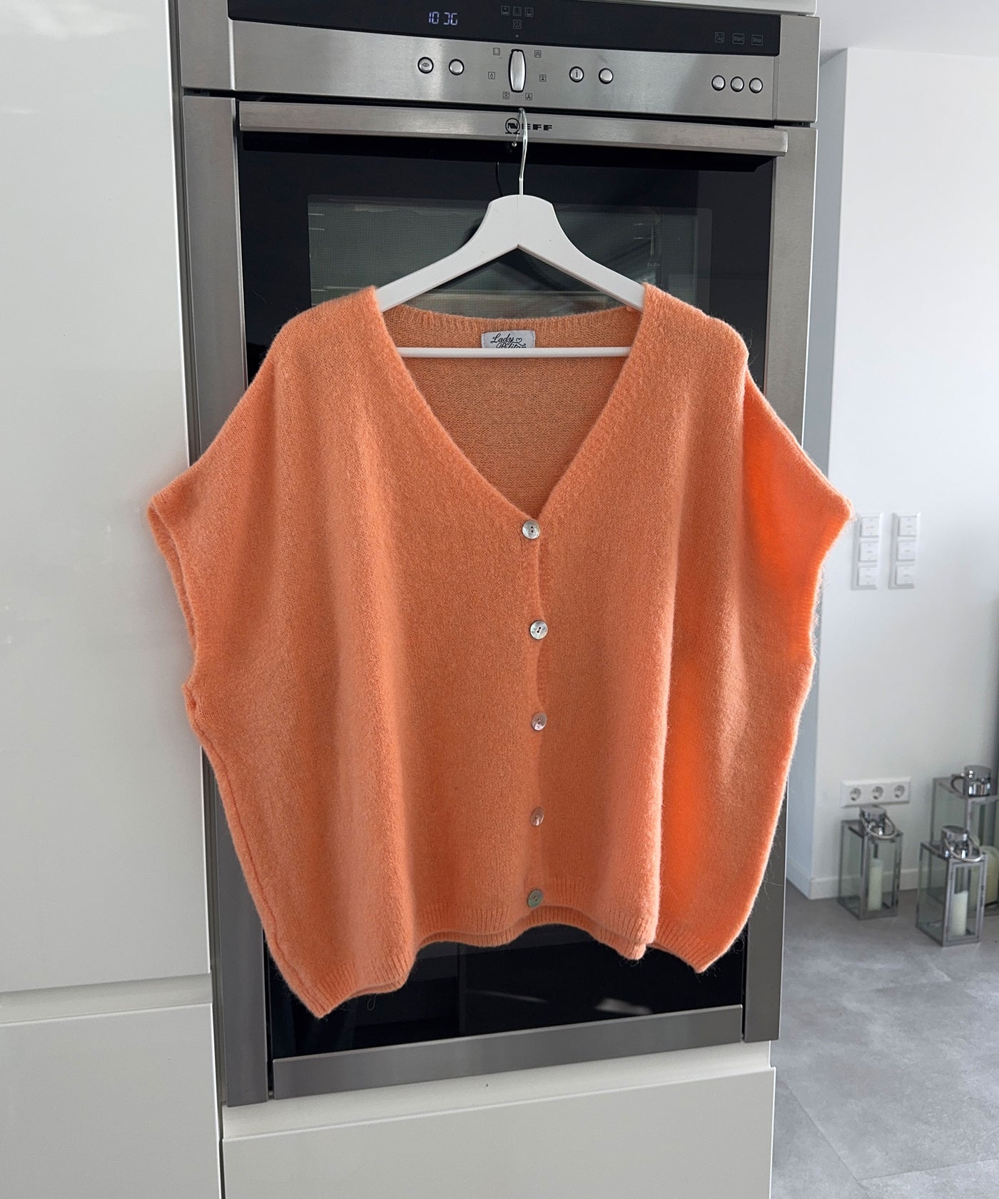 Kurzarm Cardigan Liz Orange Ladypolitan ♡