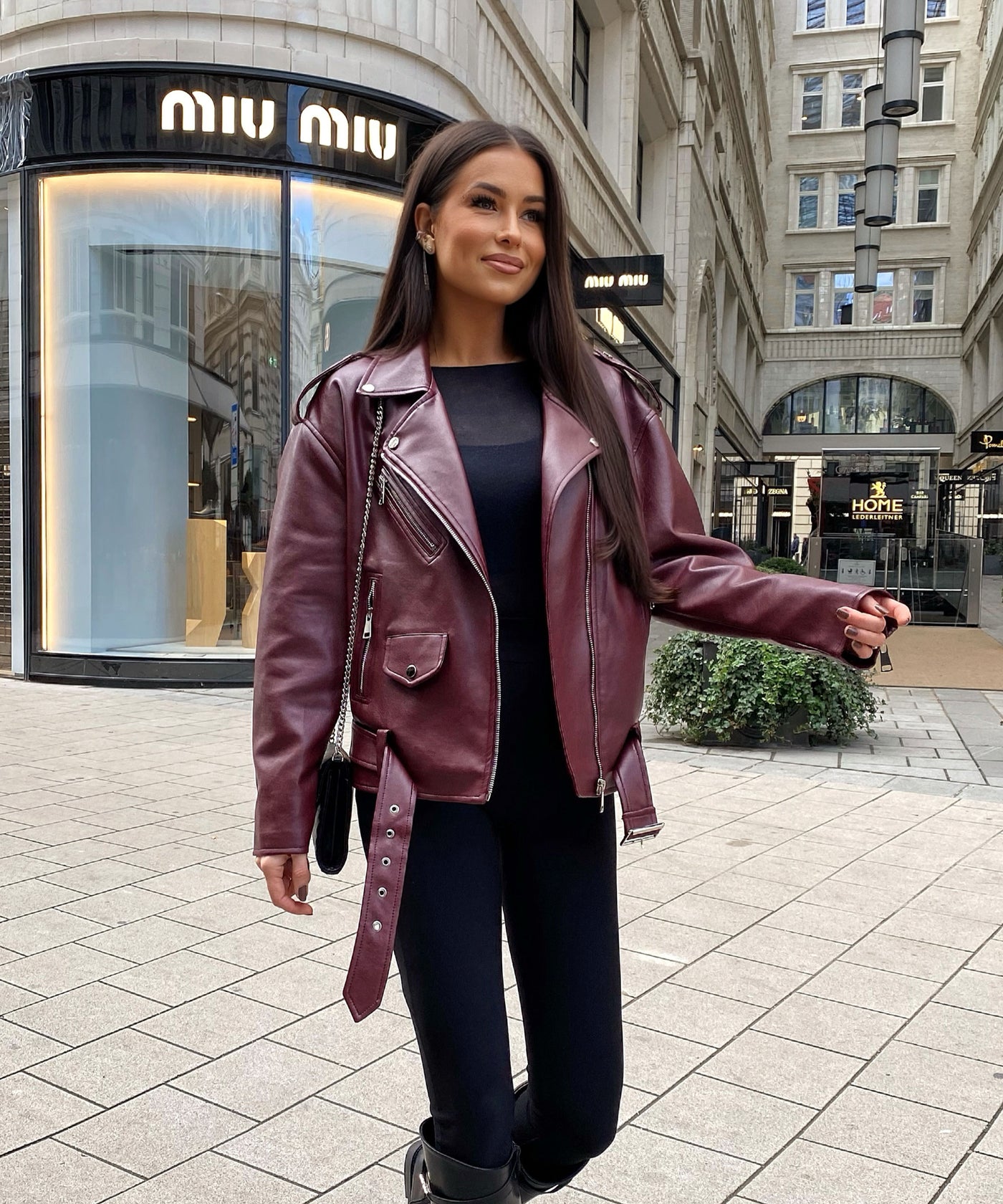 Lederjacke Valea Weinrot Ladypolitan ♡