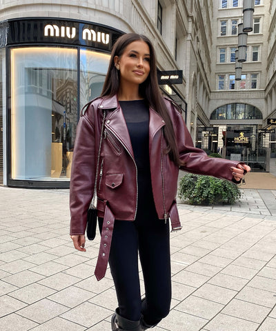 Lederjacke Valea Weinrot Ladypolitan ♡