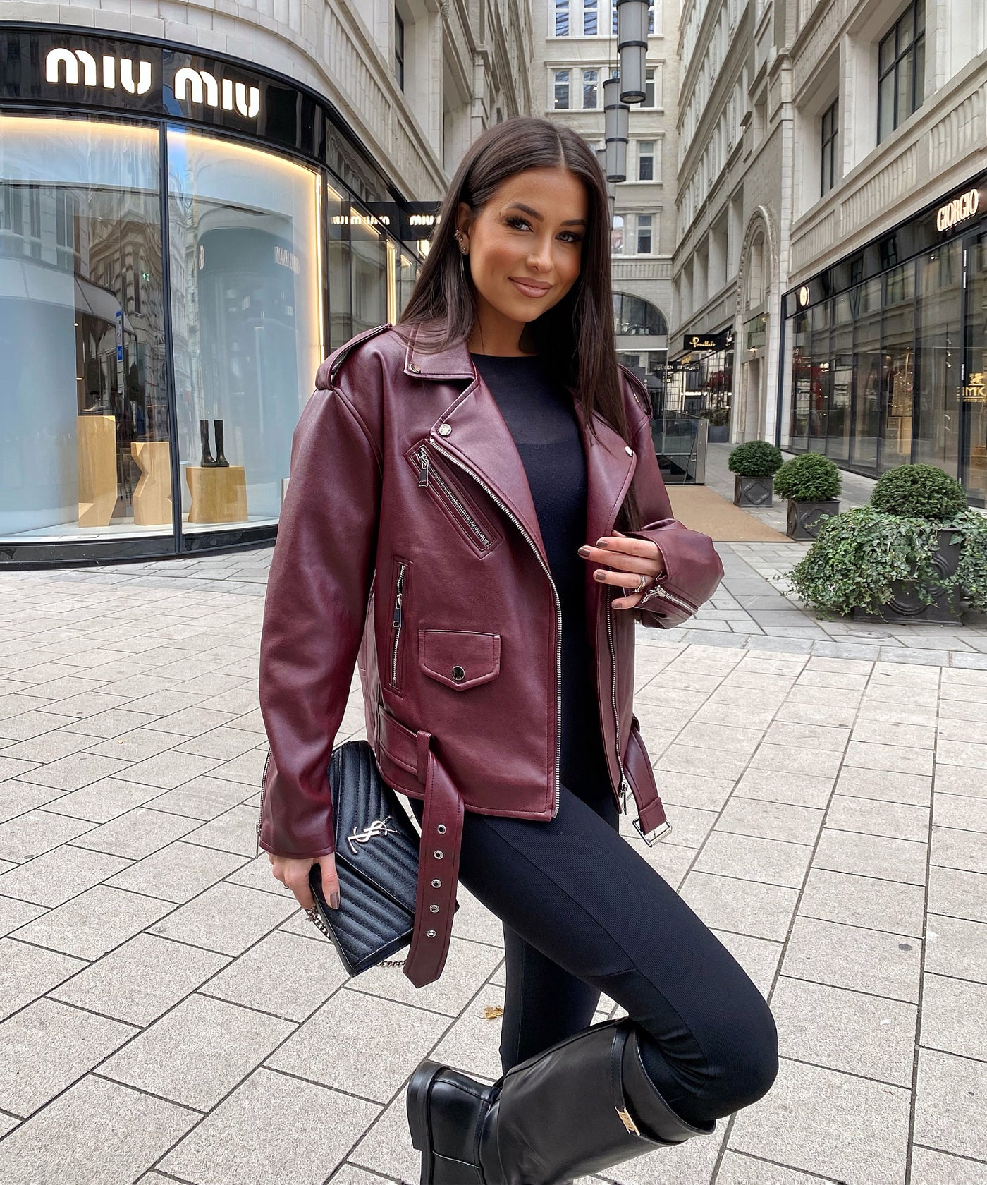 Lederjacke Valea Weinrot Ladypolitan ♡