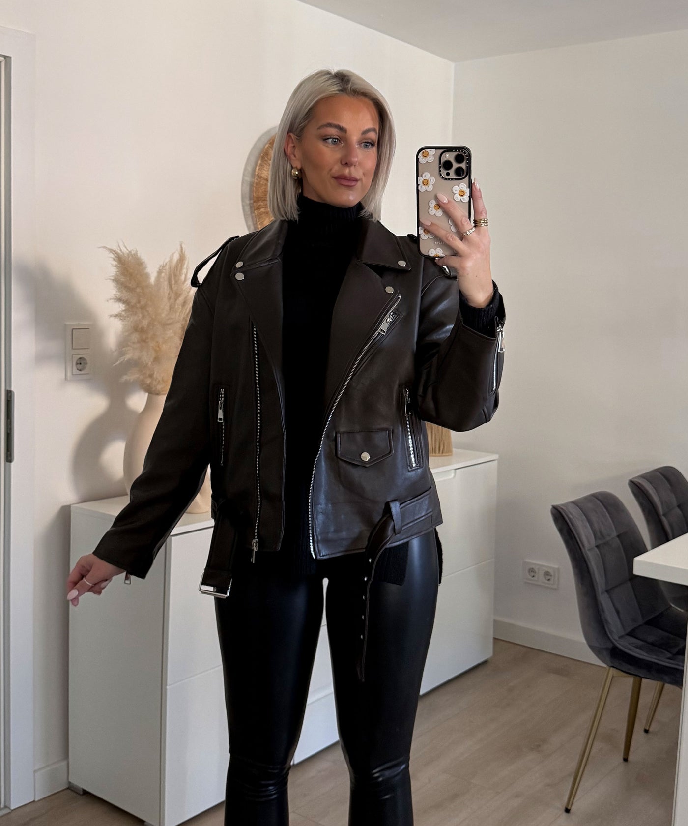 Lederjacke Valea Dunkelbraun Ladypolitan ♡