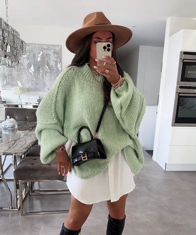 Oversize Pullover Nata Mint  Ladypolitan ♡   