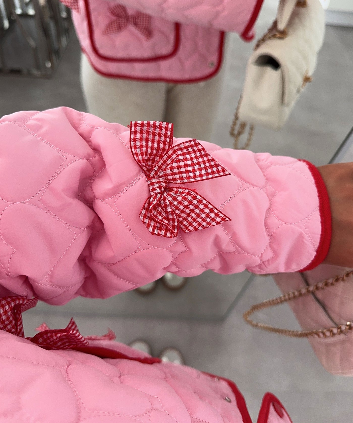 Jacke Suze mit Schleifen Rosa Ladypolitan ♡