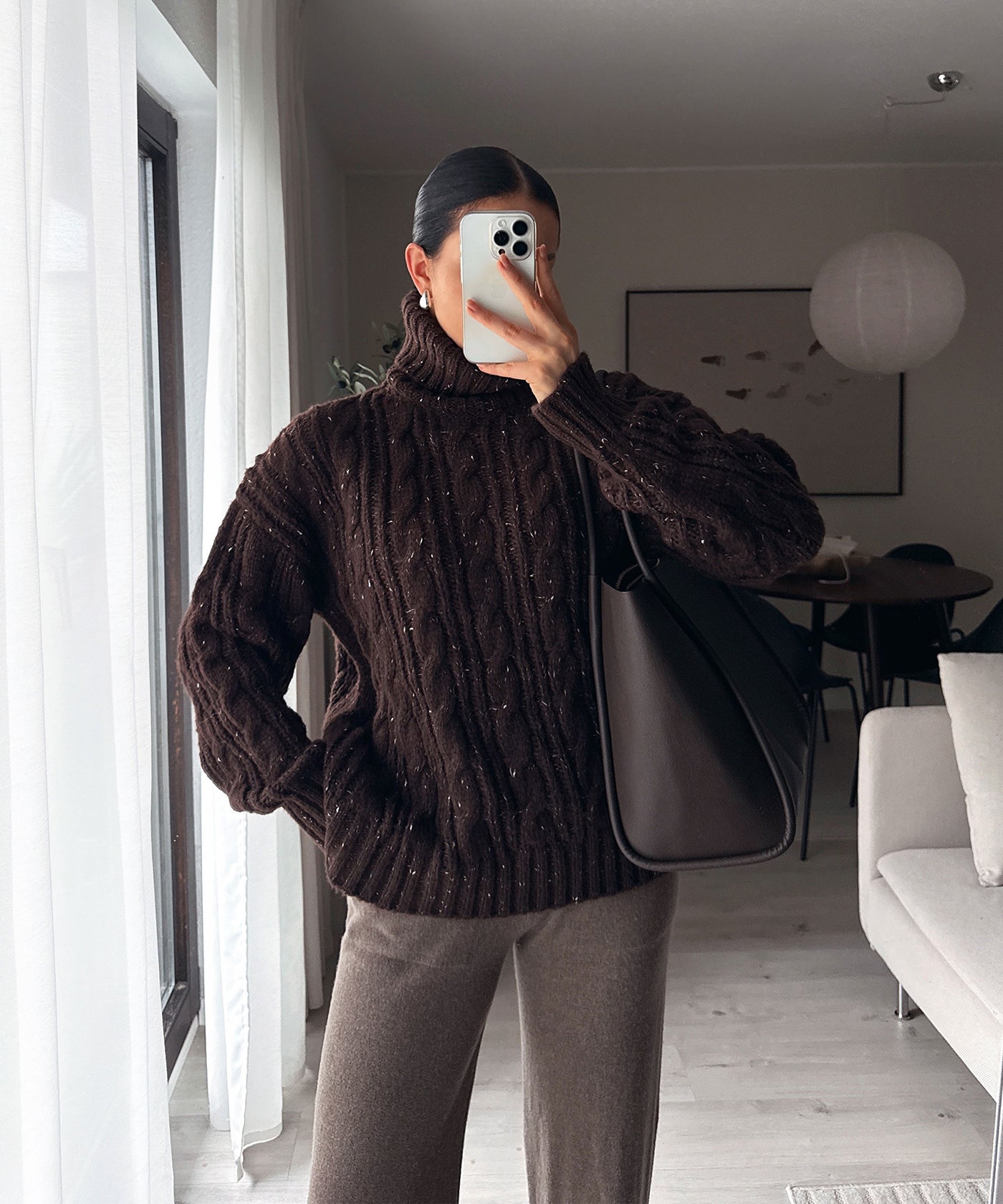 Rollkragen Pullover Vilena Braun Ladypolitan ♡
