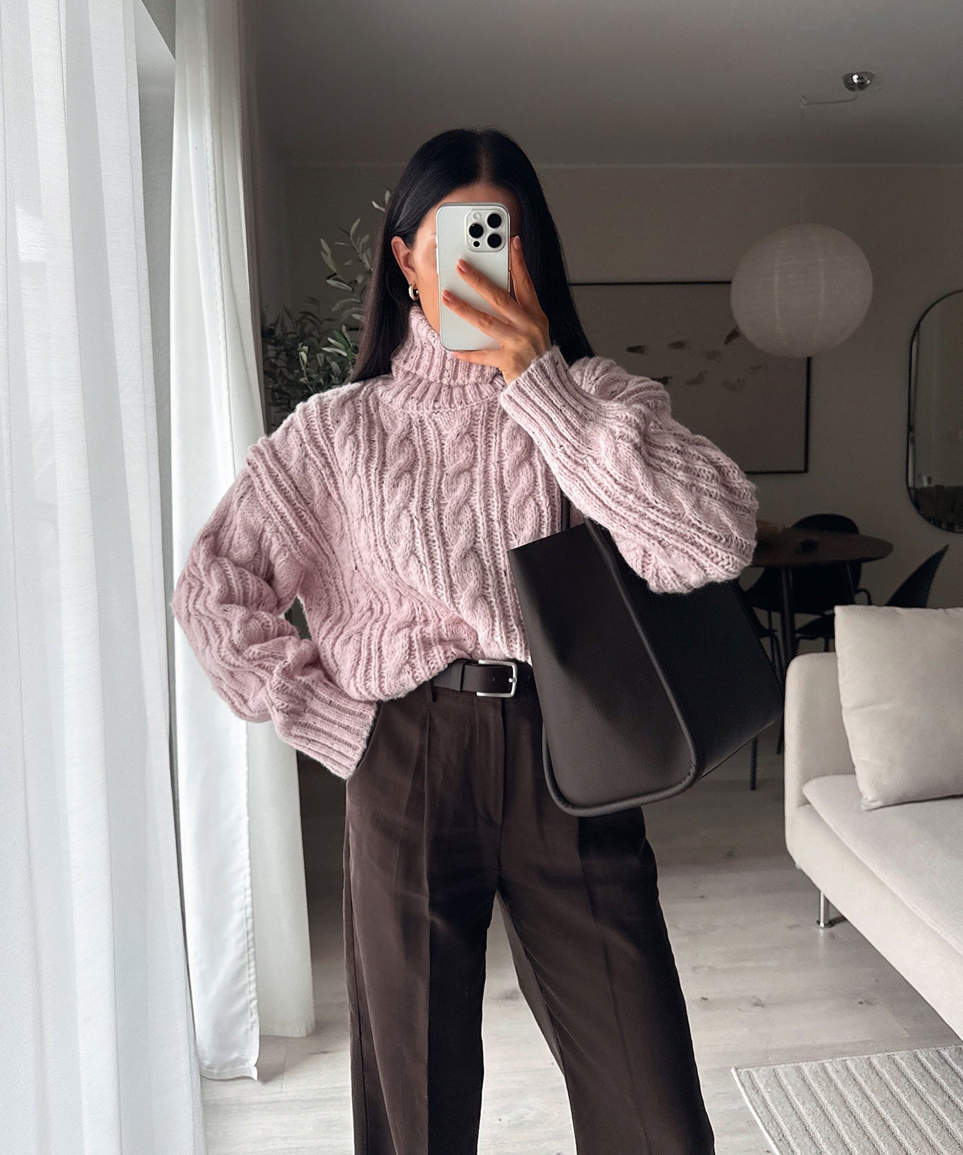 Rollkragen Pullover Vilena Rosa