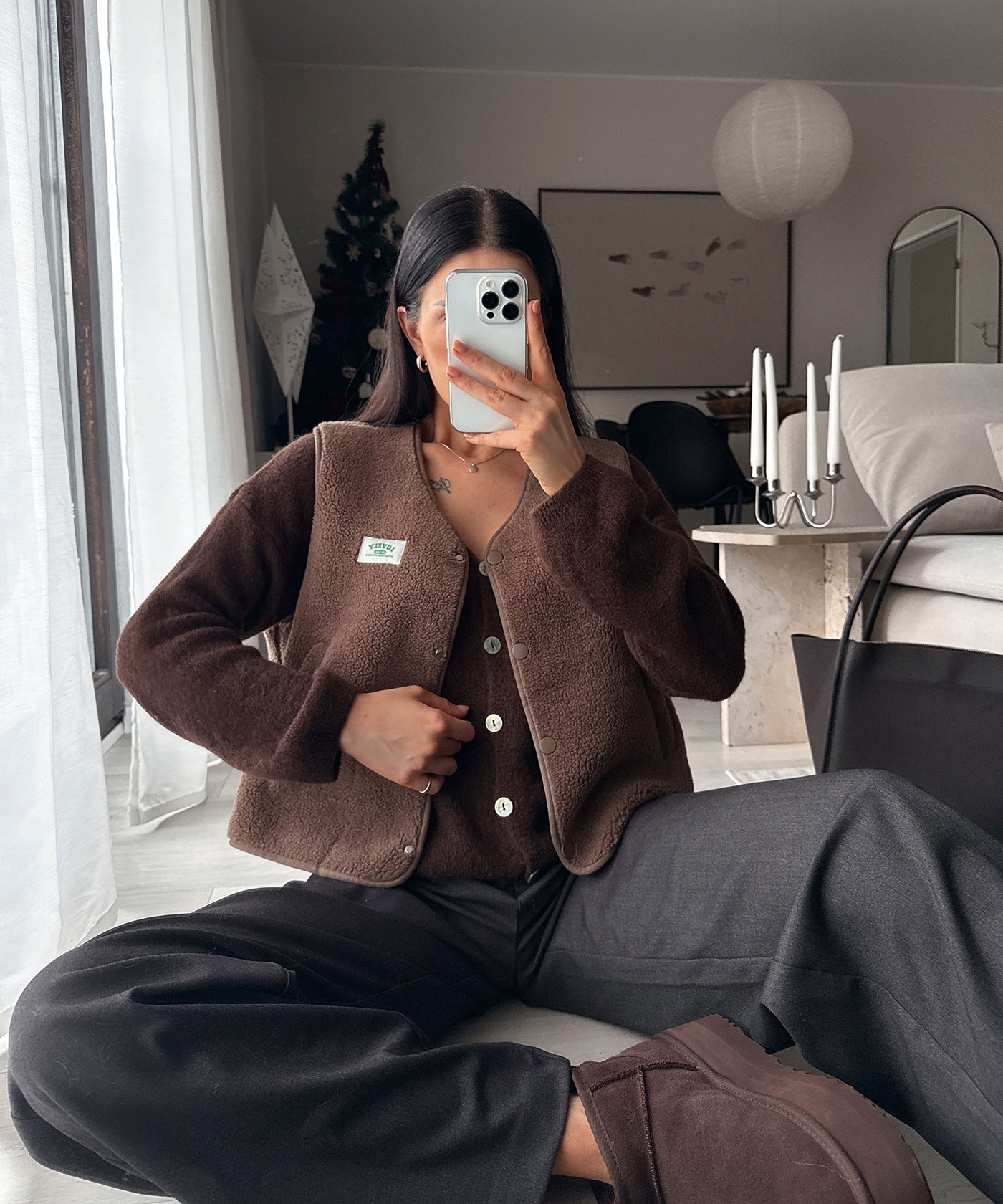 Teddy Weste Kalina Braun