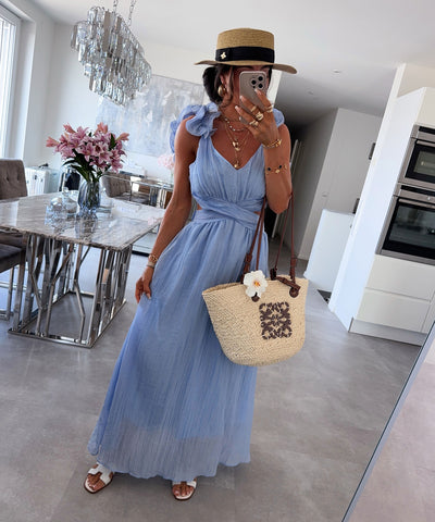 Maxi Kleid Zalya Blau Ladypolitan ♡