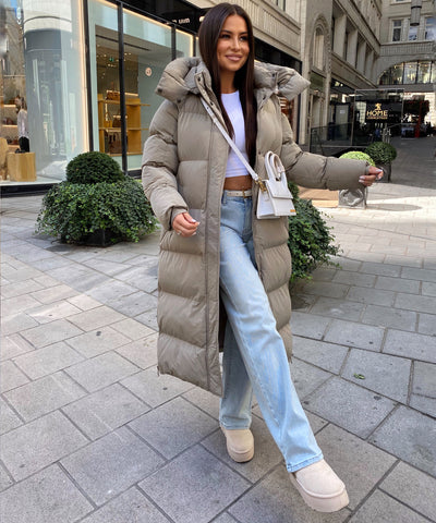 Oversize Jacke Addie Lang Taupe Ladypolitan ♡