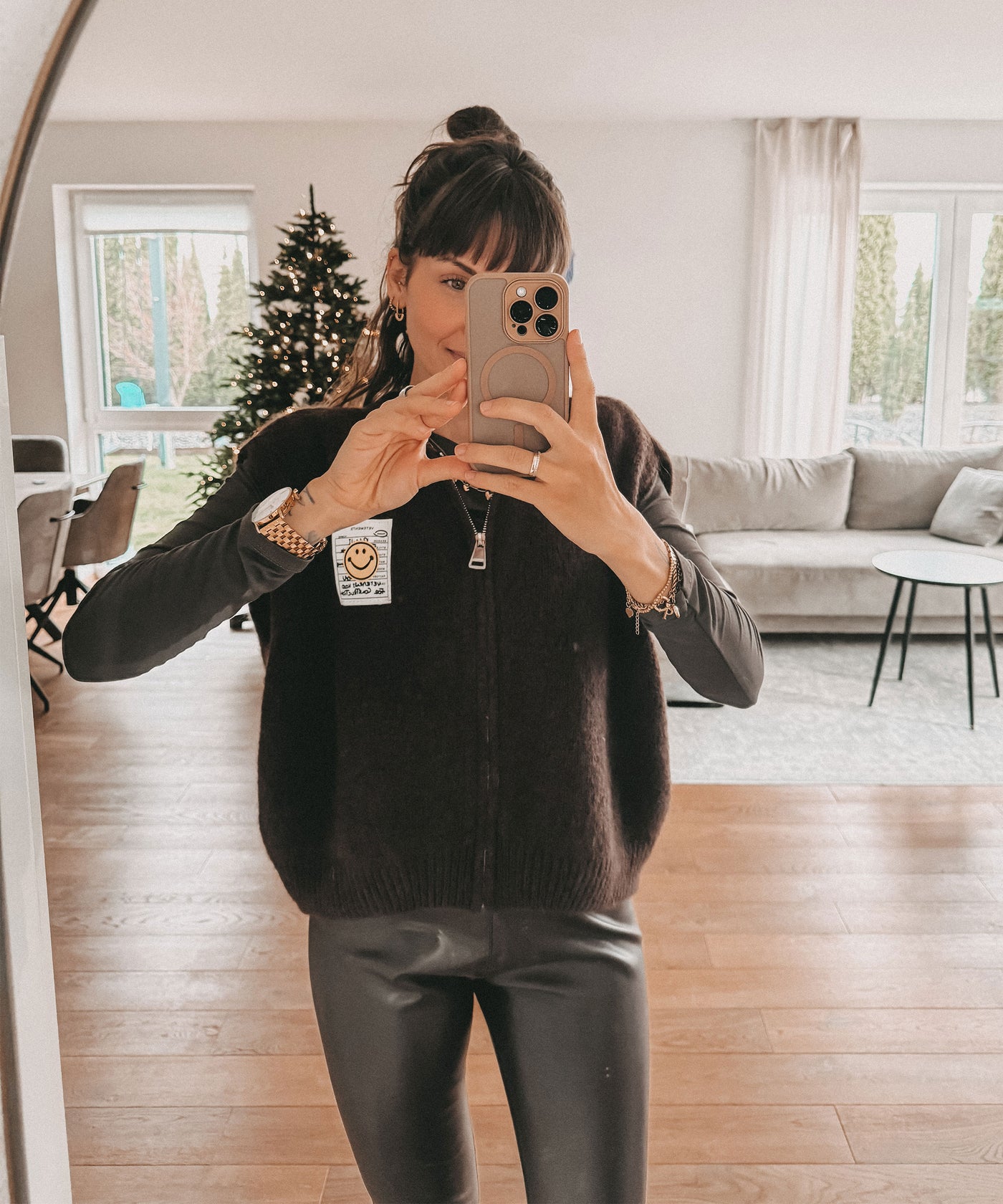 Zip Weste Smiley Naia Schwarz