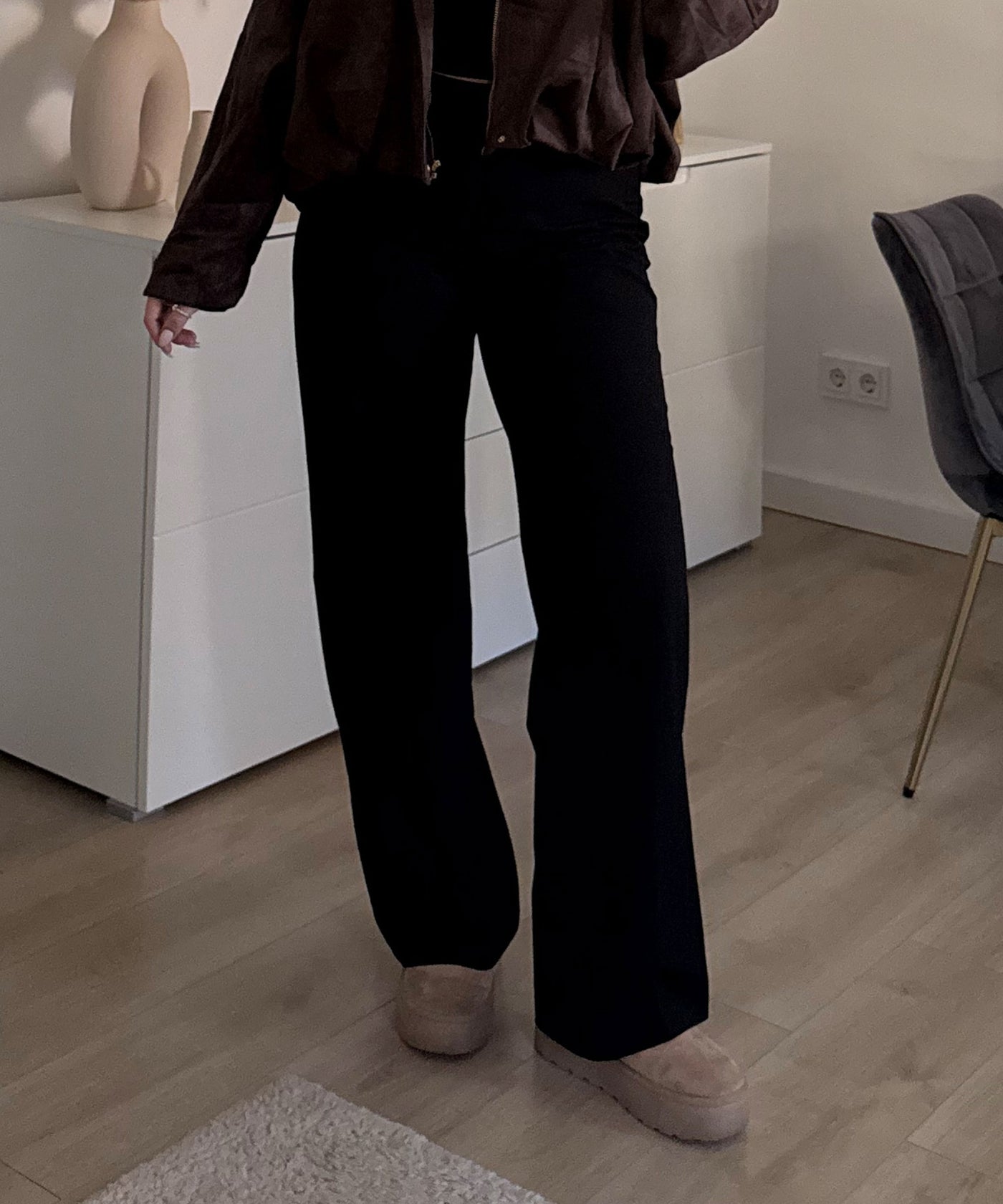 Wide Leg Stretch Jeans Zasu Dunkelbraun Ladypolitan ♡