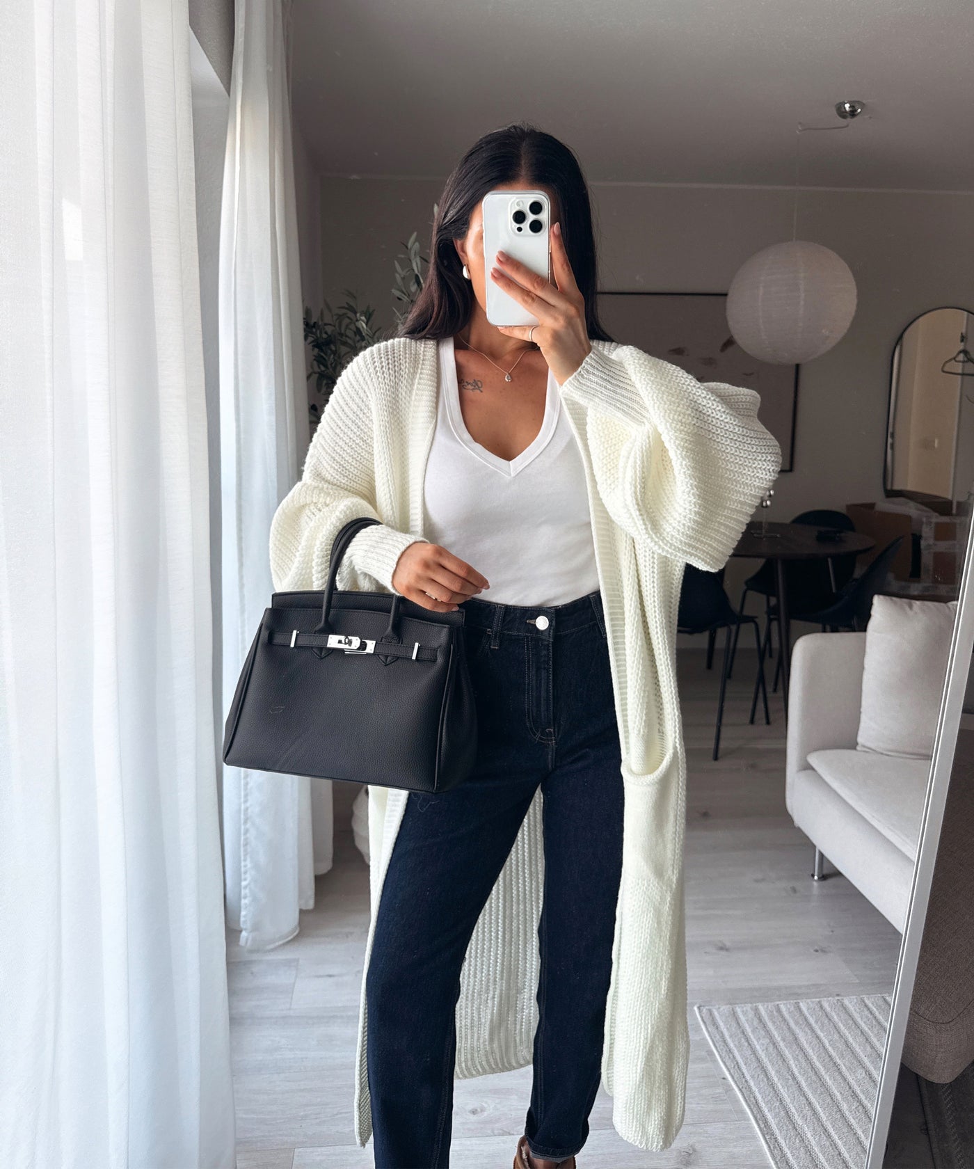 Cardigan Leilani lang Cremeweiß Ladypolitan - Fashion Onlineshop für Damen