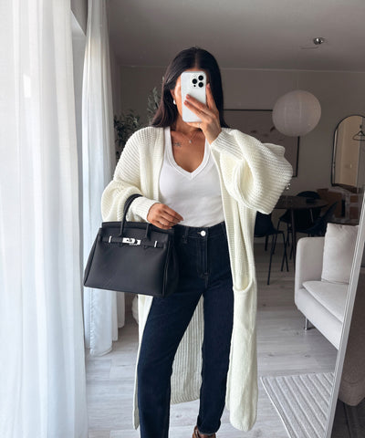 Cardigan Leilani lang Cremeweiß Ladypolitan - Fashion Onlineshop für Damen