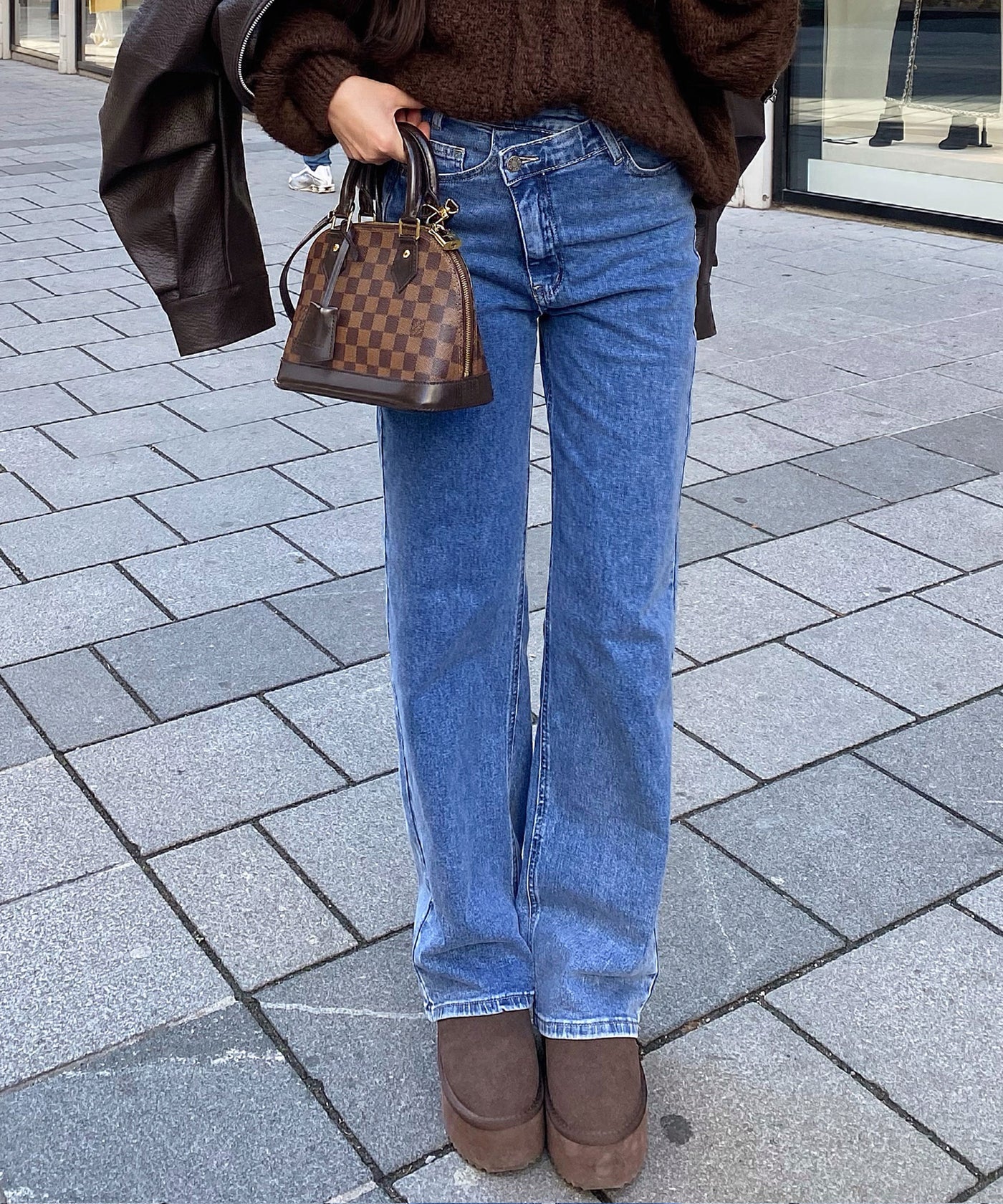 Stretch Straight Leg Jeans Galia Blau Ladypolitan ♡