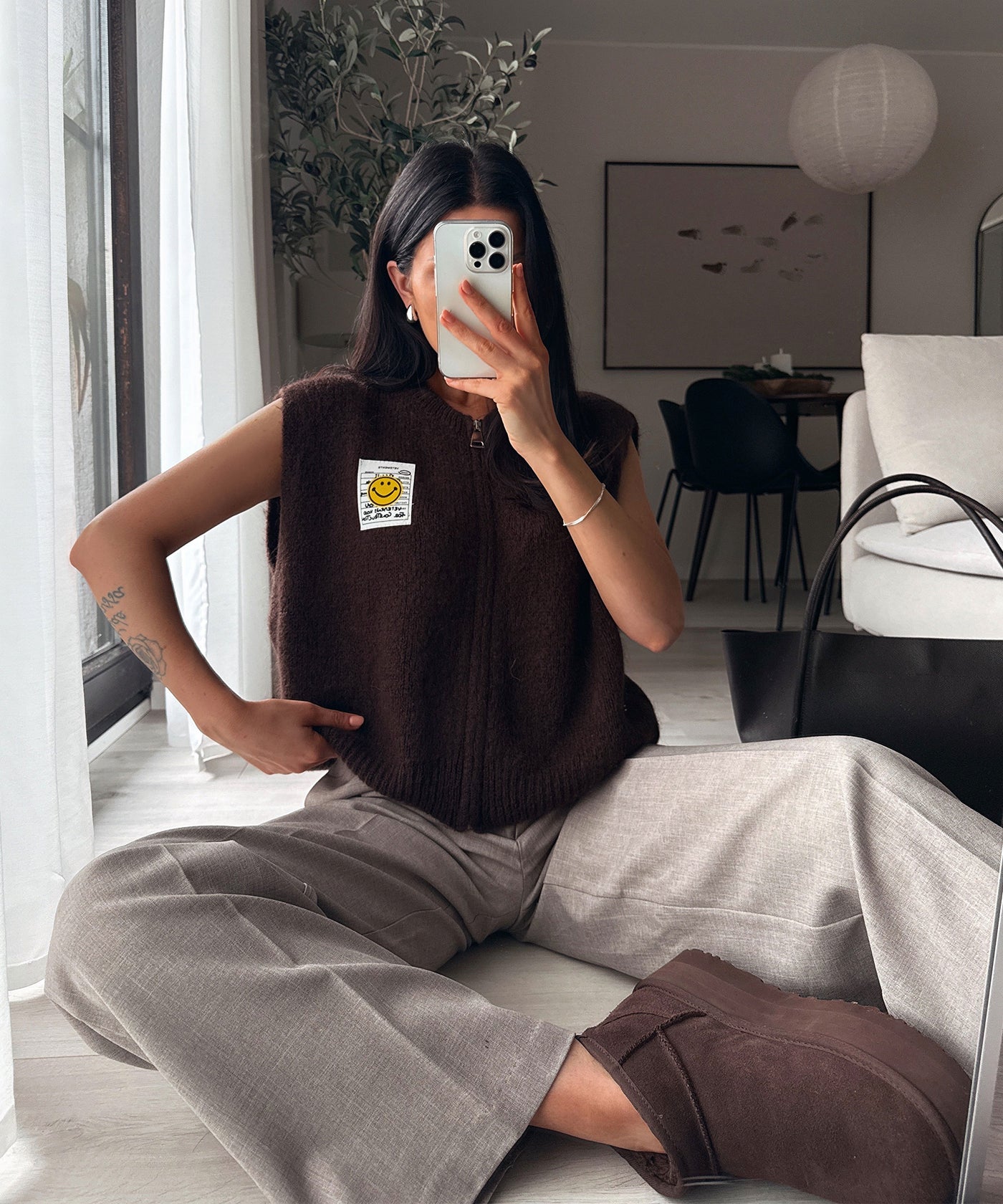 Zip Weste Smiley Naia Braun Ladypolitan ♡