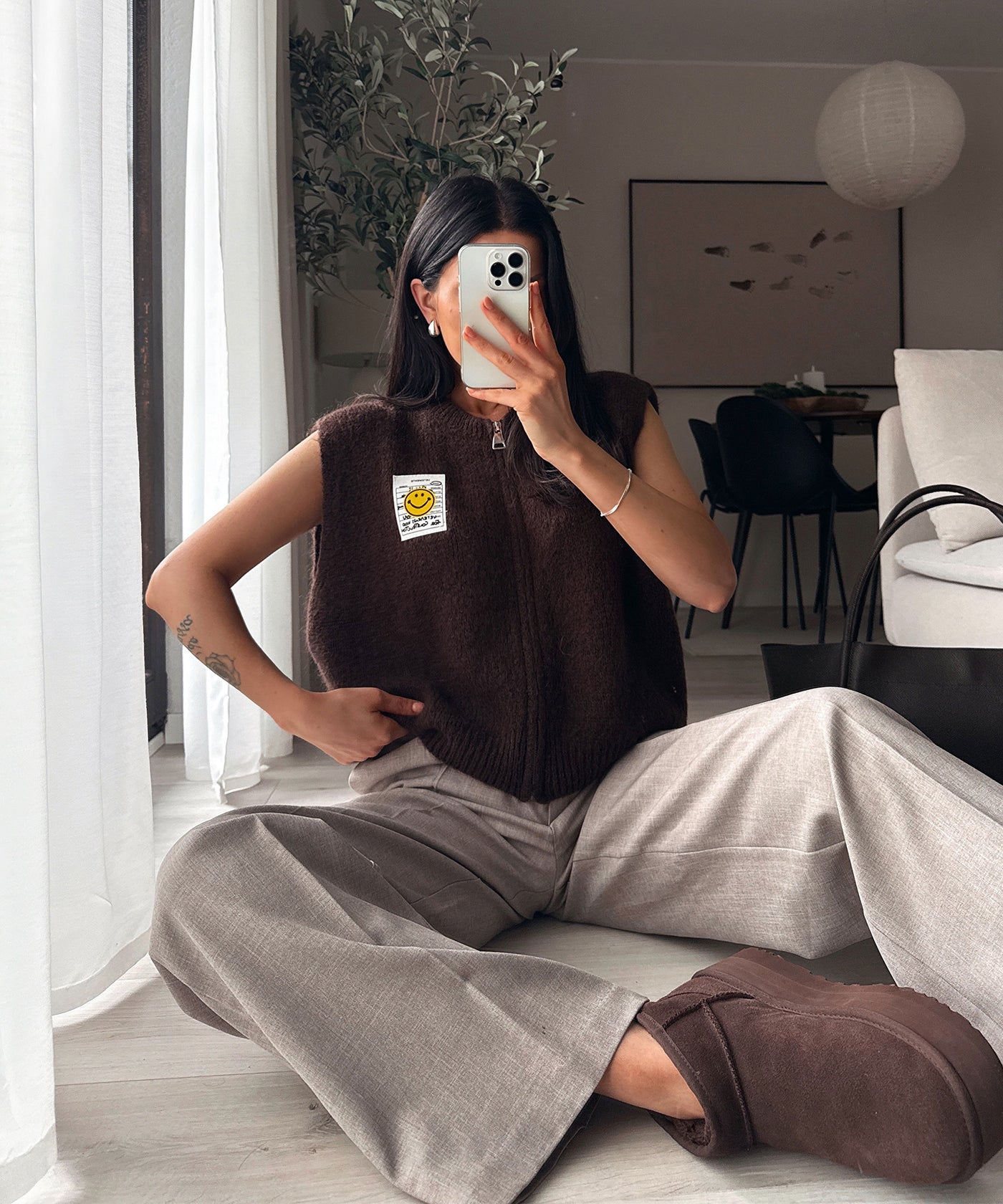 Zip Weste Smiley Naia Braun Ladypolitan ♡