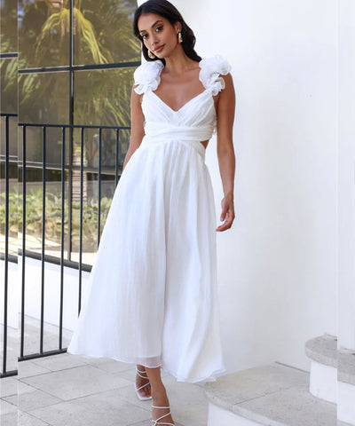 Maxi Kleid Zalya Weiß Ladypolitan ♡